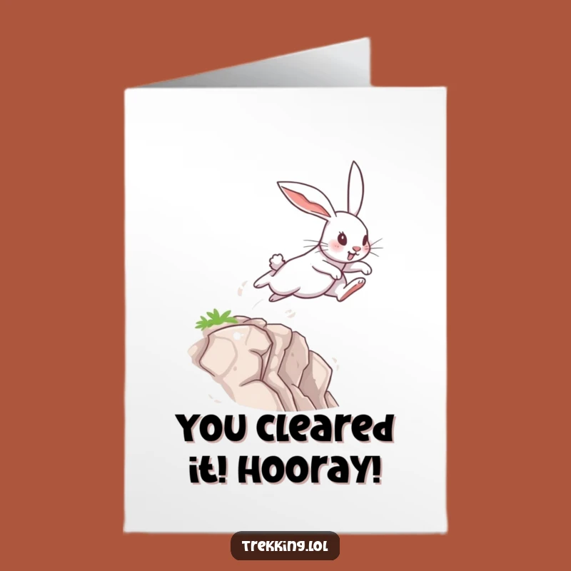Free Printable Rabbit Leap Congratulations Card - Bold Downloadable Success Gift
