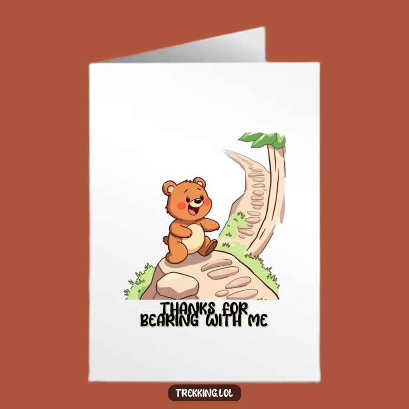Free Printable Bear Thank You Card: Journey of Gratitude Downloadable Greeting!