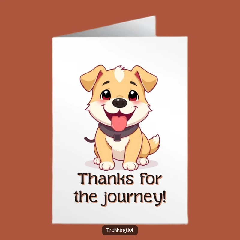 Free Printable Dog Trek Thank You Card - Funny Downloadable Gift of Thanks