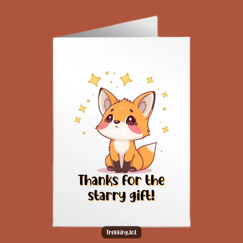 Free Printable Fox Thank You Card - Funny Downloadable Gratitude Art