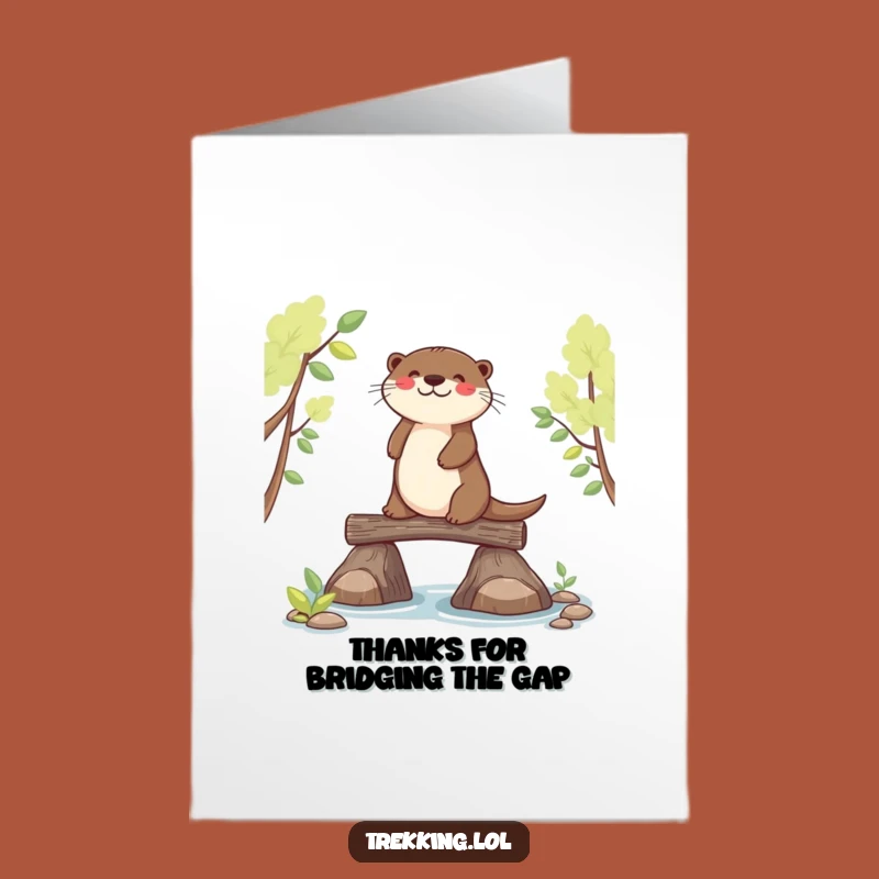 Free Printable Otter Thank You Card: Funny Downloadable DIY Gift for Support!