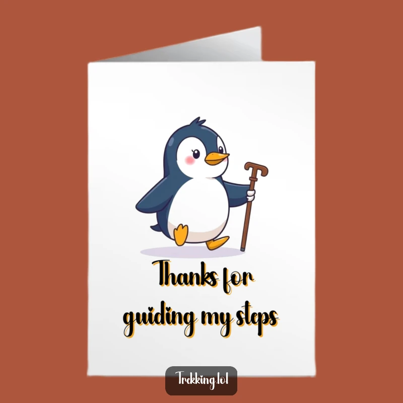 Free Printable Penguin Thank You Card: Funny Downloadable DIY Gift for Helping!