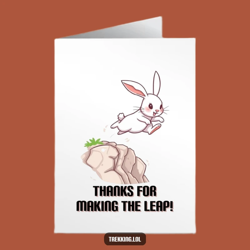 Free Printable Rabbit Leap Thank You Card - Appreciative Downloadable Gift
