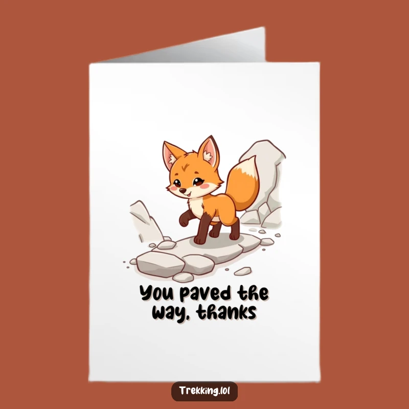 Free Printable Thank You Card: Funny Fox Adventurer, Cheerful Downloadable Gift