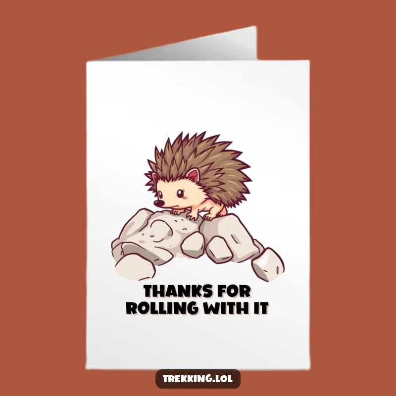 Free Printable Hedgehog Thank You Card: Funny DIY Trail Gift