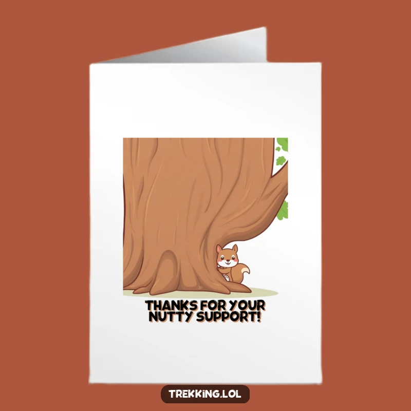 Free Printable Thank You Card: Shy Squirrel Gratitude Downloadable Gift