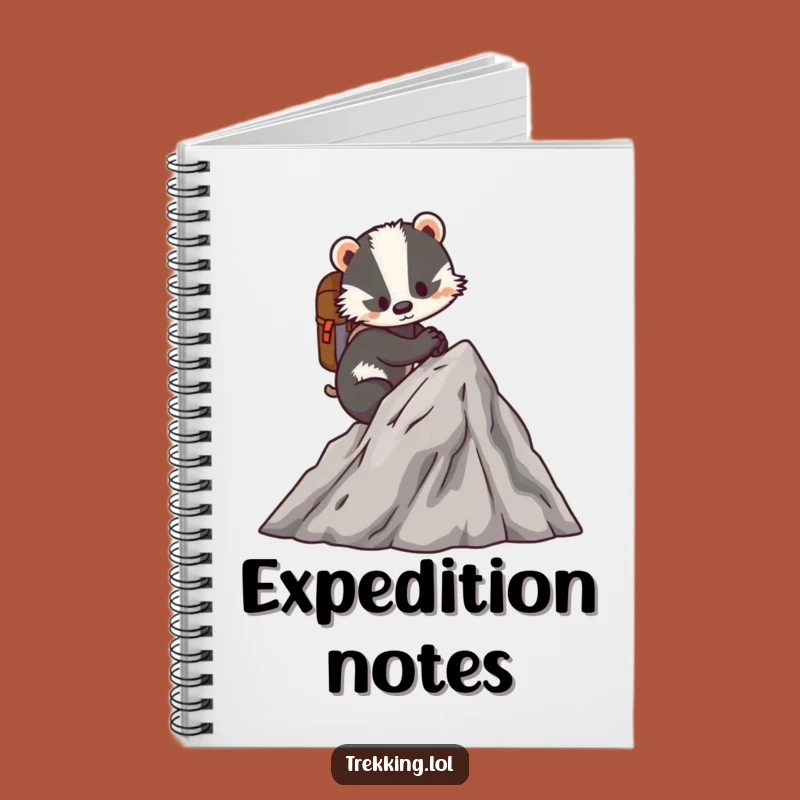 Funny Badger Notebook: Plan Your Next Expedition