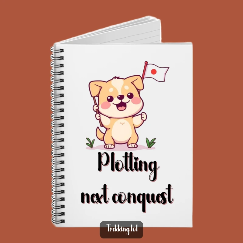 Funny Dog Planting Flag Notebook: Jot Down Your Triumphs with a Laugh