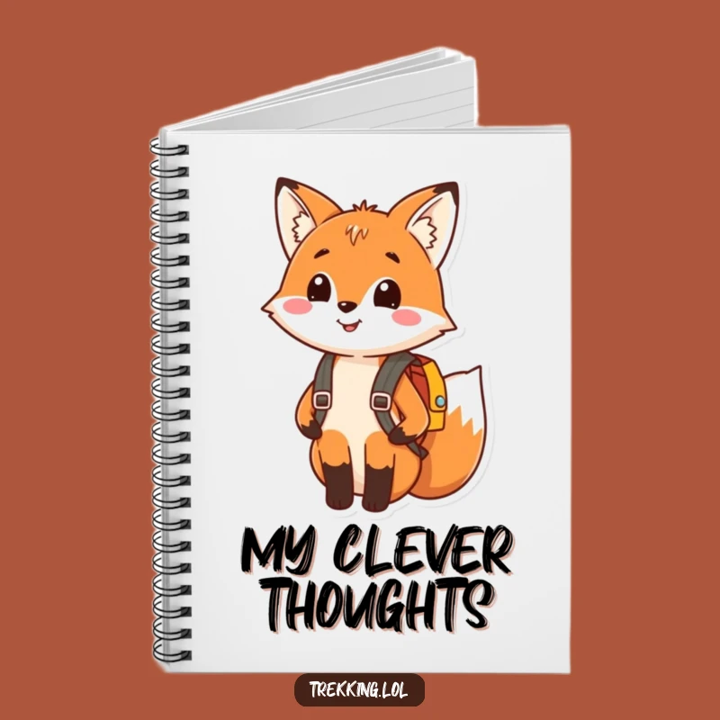 Funny Fox Notebook: Happy Explorer Journal for Ideas and Adventures Funny Gift