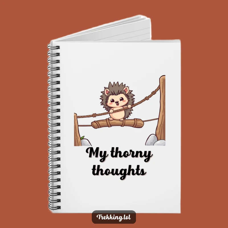 Funny Hedgehog Bridge Crossing Notebook: Document Your Brave Adventures