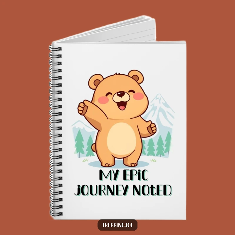 Funny Bear Journal: Smiling Explorer's Peak Notes, Perfect Funny Gift for Writers