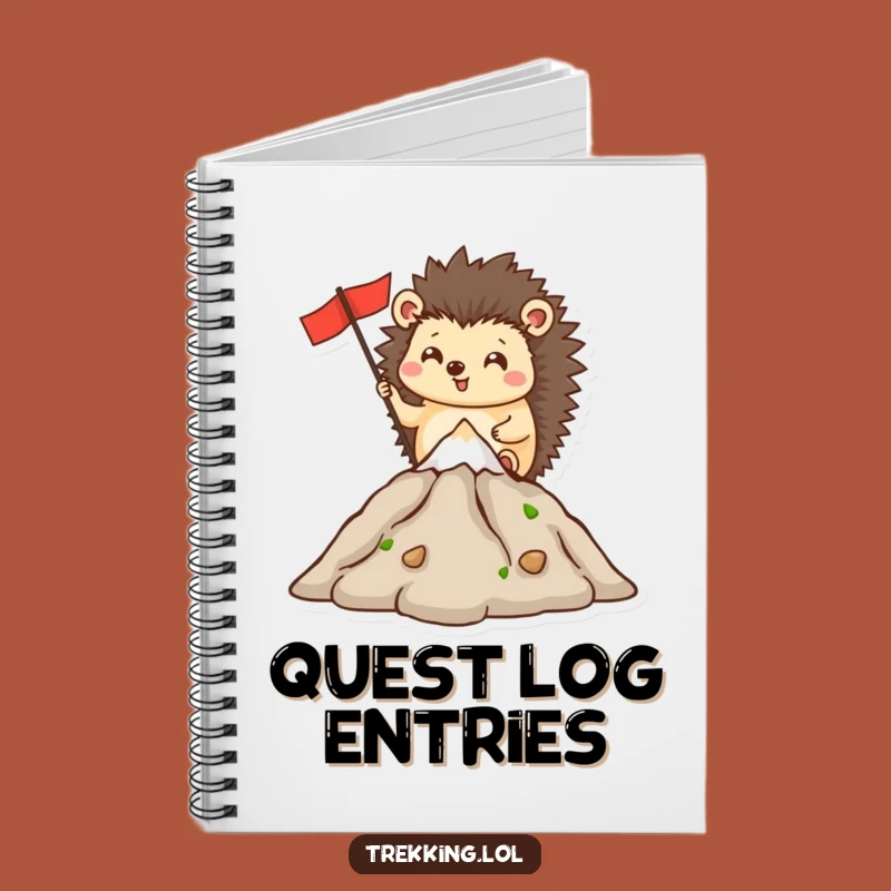 Funny Hedgehog Summit Notebook - Jot Down Your Triumphs!
