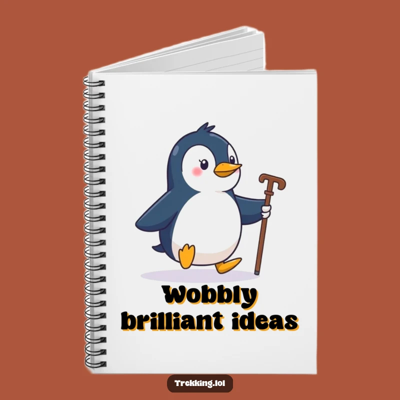 Funny Penguin Explorer Notebook - Jot Down Adventures Steadily