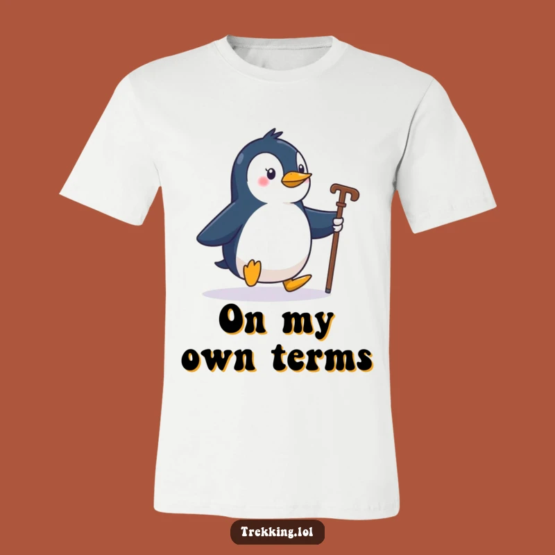 Funny Penguin Explorer T-Shirt - Enthusiastic Waddler Tee