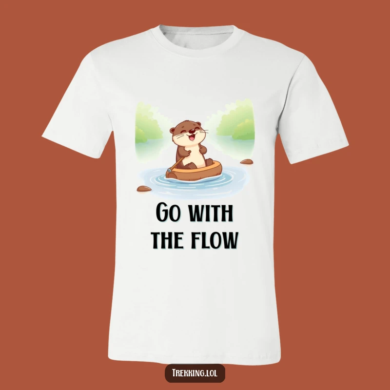Funny Otter Rafting T-Shirt - Comical River Adventure Tee