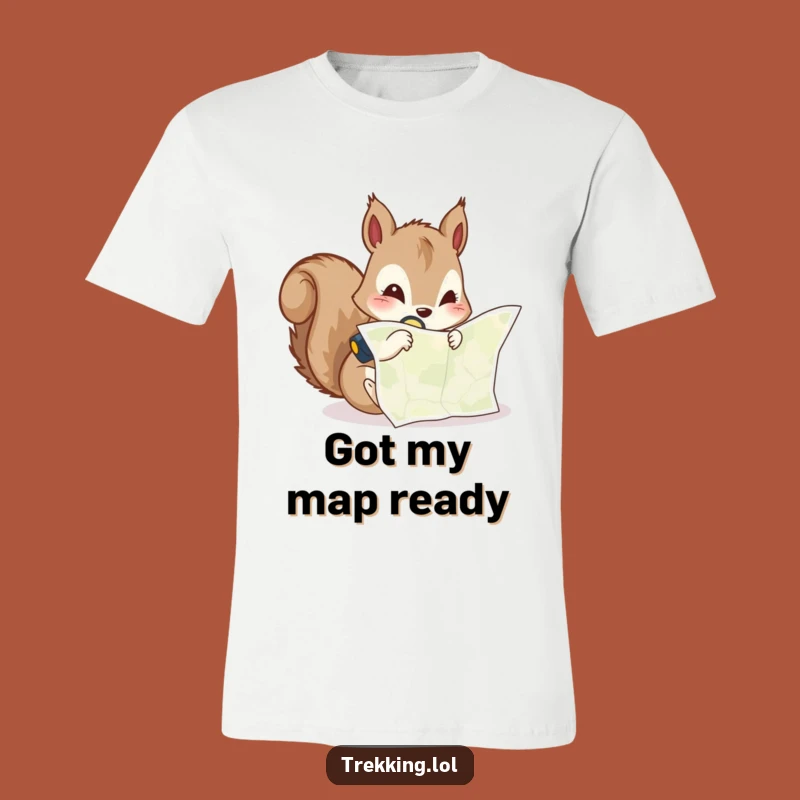Funny Squirrel Adventure T-Shirt: Curious Navigator's Quest, Great Funny Gift