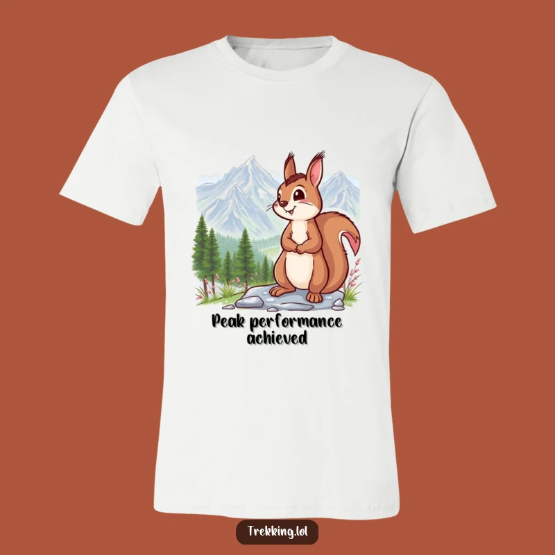 Funny Squirrel Mountain Vista T-Shirt: Hilarious Outdoor Humor for Your Wardrobe