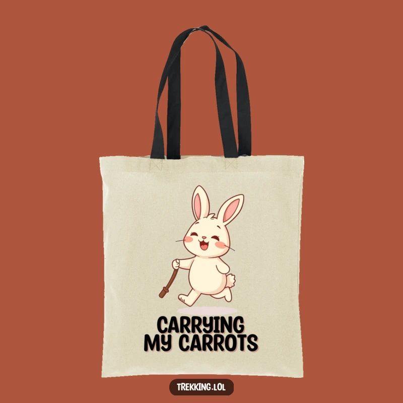 Funny Rabbit Tote Bag: Cheerful Hopper Bag for Errands and Adventures Funny Gift