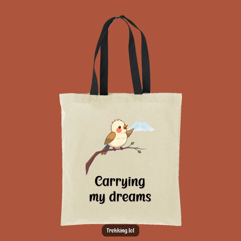 Funny Bird Mountain Tote Bag: Chic and Hilarious Aviator Shopping Bag for Day Trips