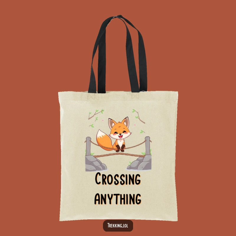 Funny Fox Tote Bag: Carry Your Joy Across Any Bridge