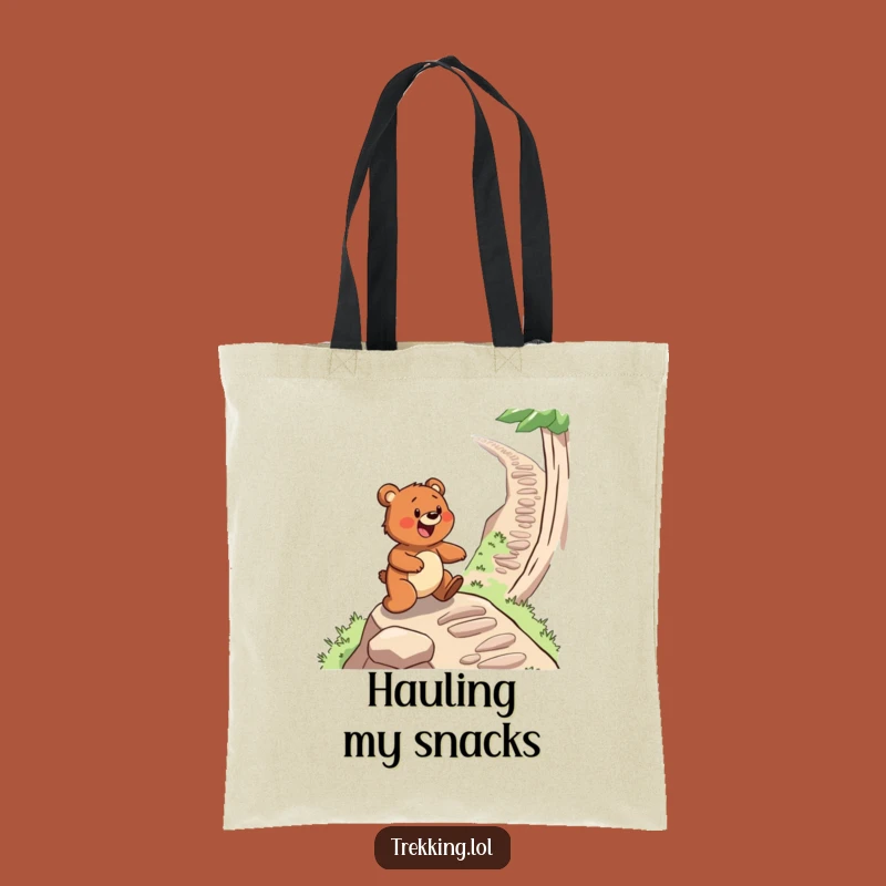 Funny Bear Tote Bag: Durable Adventure Bag for Hikers and Outdoorsy Folks Funny Gift