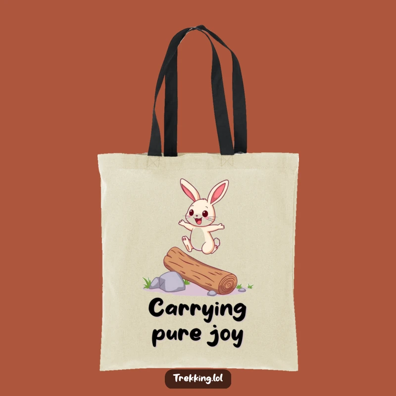 Funny Bunny Tote Bag: Carry Your Day with a Hopping Bunny