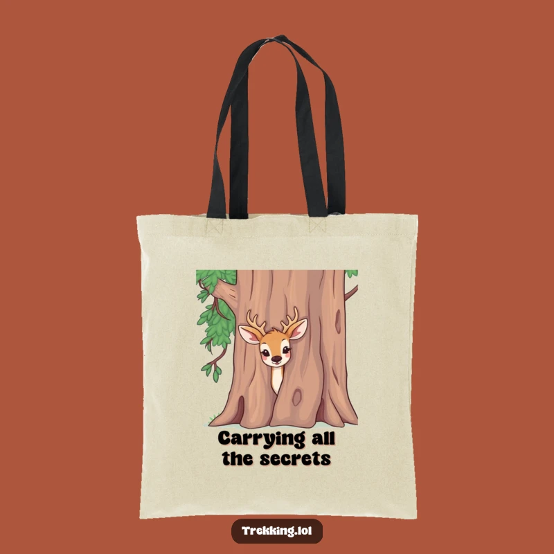 Funny Deer Peeking Tote Bag - Stylish & Curious Carry-all Gift