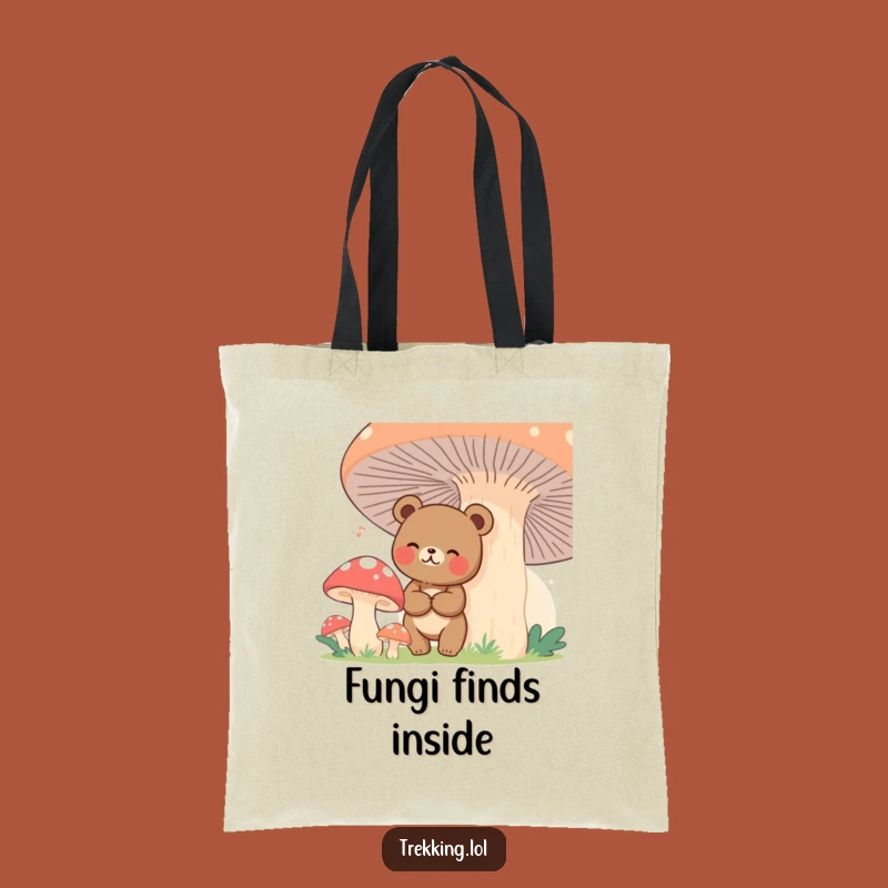 Funny Lost Bear Mushroom Tote Bag - Carry Your Whimsy & Wonders