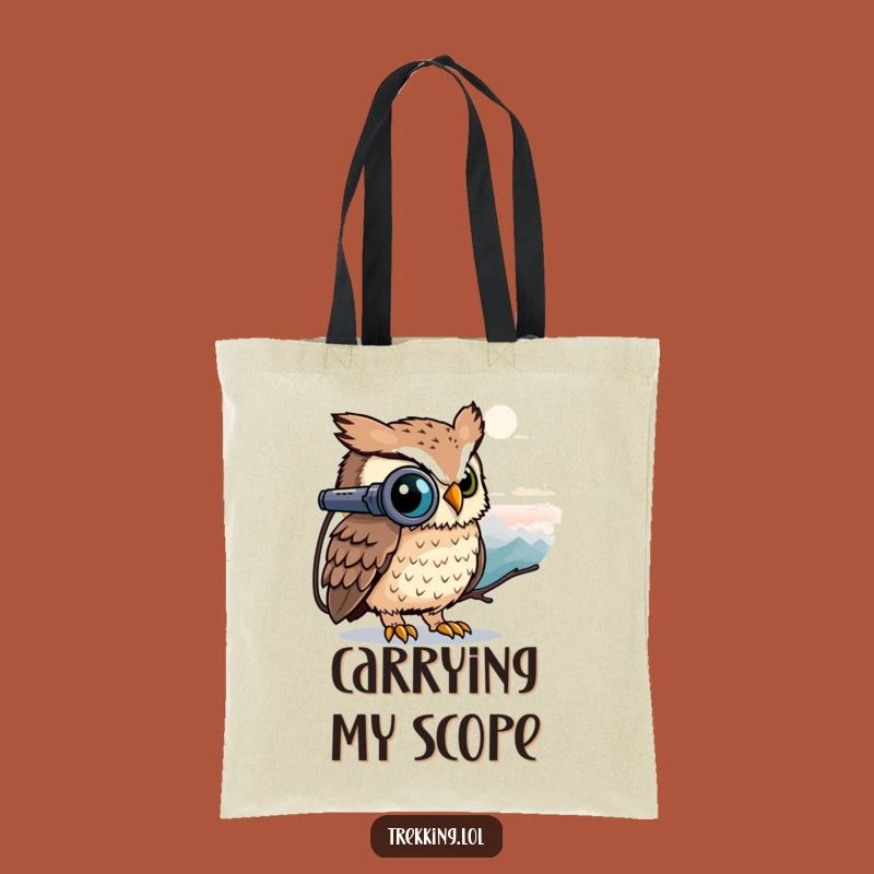 Funny Owl Binoculars Tote Bag - Carry Your Discoveries in Style!