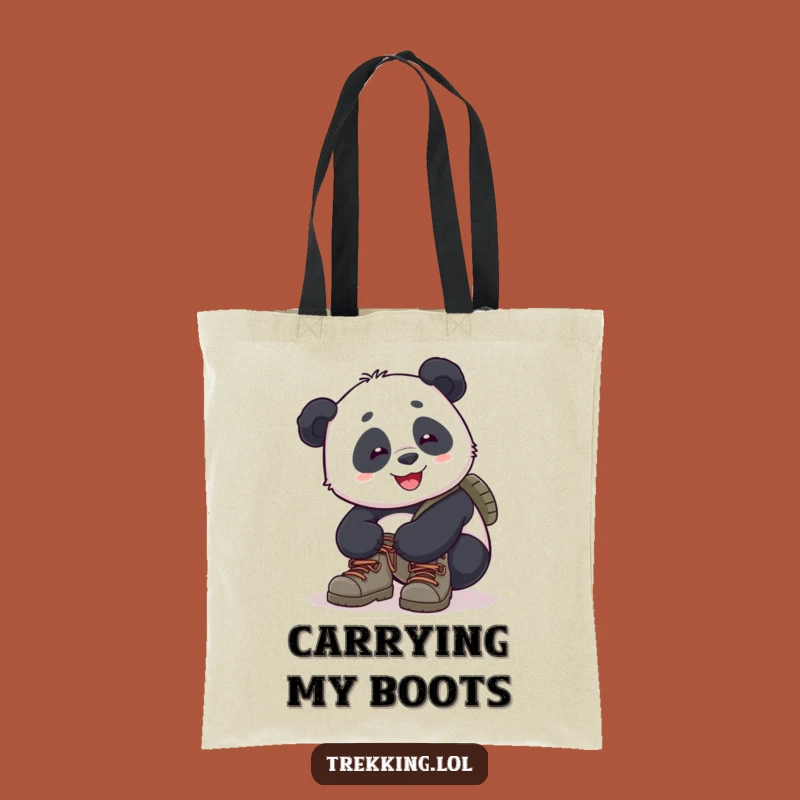 Funny Panda Hiking Tote Bag: Carry Your Adventure Gear Gift