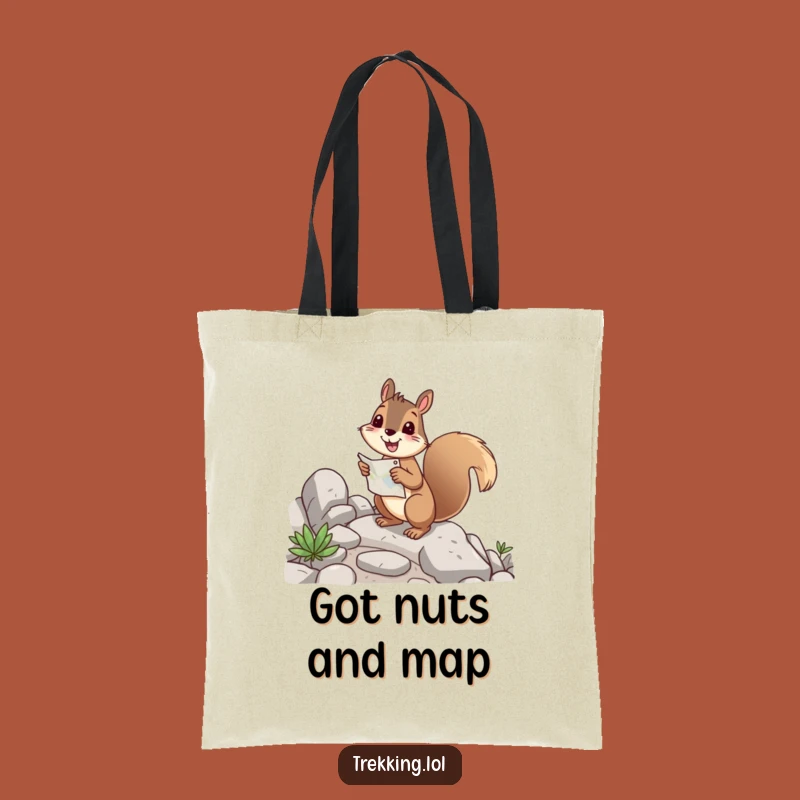 Funny Squirrel Navigation Tote Bag - Carry Your Journey with Humor