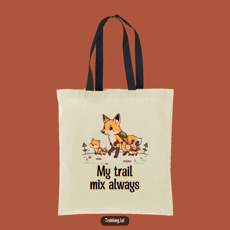 Funny Fox Hiking Tote Bag: Determined Leader's Pack Companion, Perfect Funny Gift