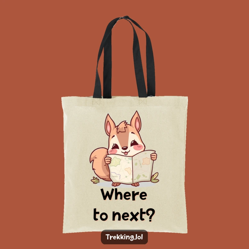 Funny Squirrel Map Tote Bag: Carry Your Laughs with This Humorous Satchel Gift